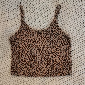 ARQ Leopard Print Camisole Crop Tank, XL